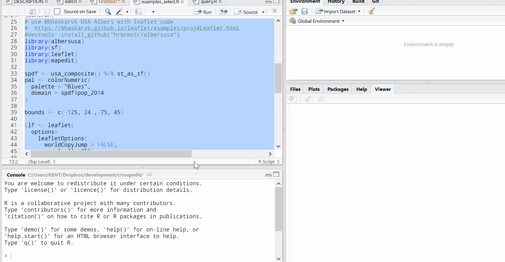 screenshot of mapedit selecting
states
